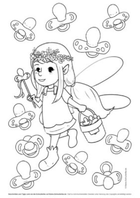 Schnullerfee Malvorlage | Kostenloser Download