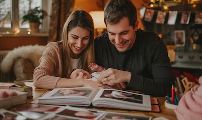 fotoalbum baby erinnerungen eltern kreativ gestalten