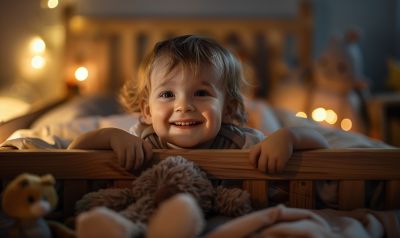 kind im großen bett 160x180 mit kuscheltieren