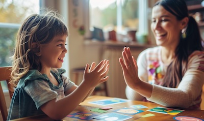silbenklatschen übung kind mutter zuhause