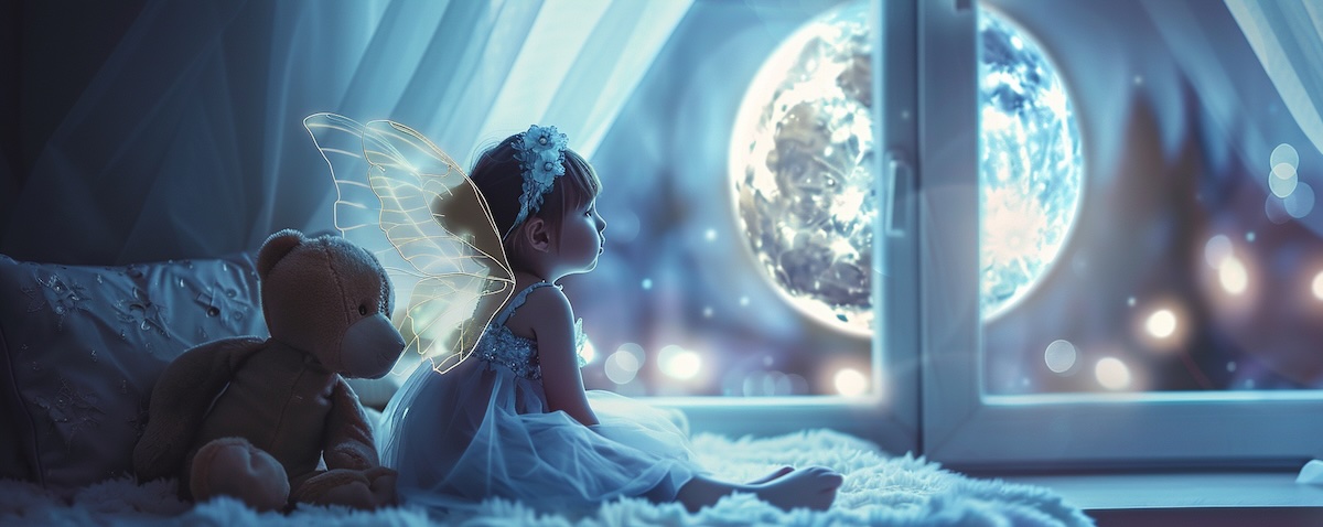 Schnullerfee Geschichte zum Vorlesen – Kind hört abends im Bett die Gute-Nacht-Geschichte von der Schnullerfee